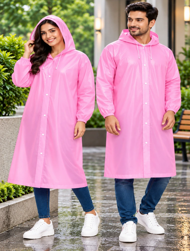 EVA Pink Fashion Portable Raincoat