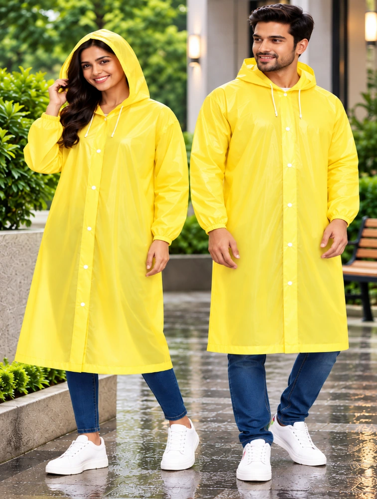 EVA Yellow Fashion Portable Raincoat