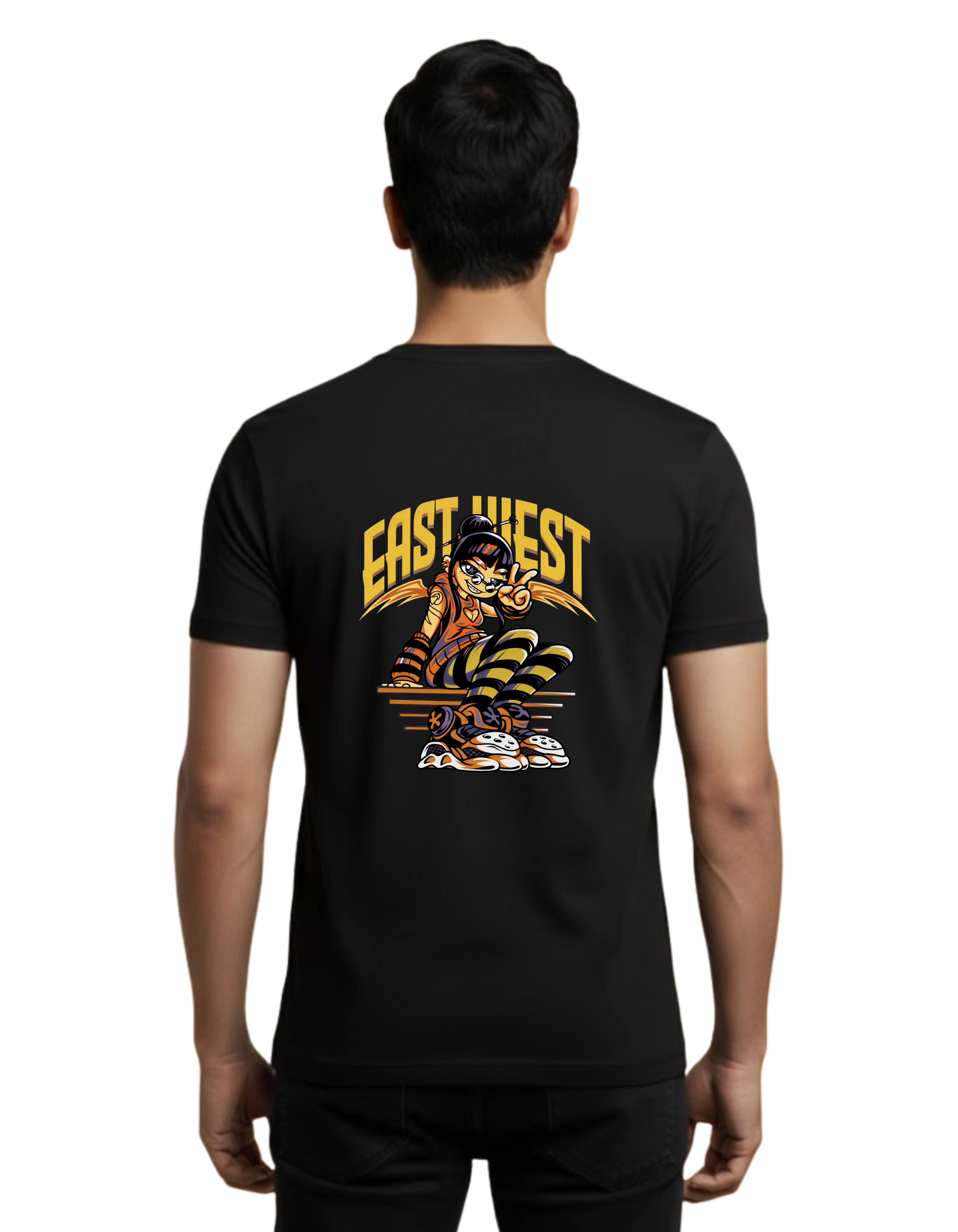 East Hiest Cotton Round Neck T-Shirt 180 GSM Black