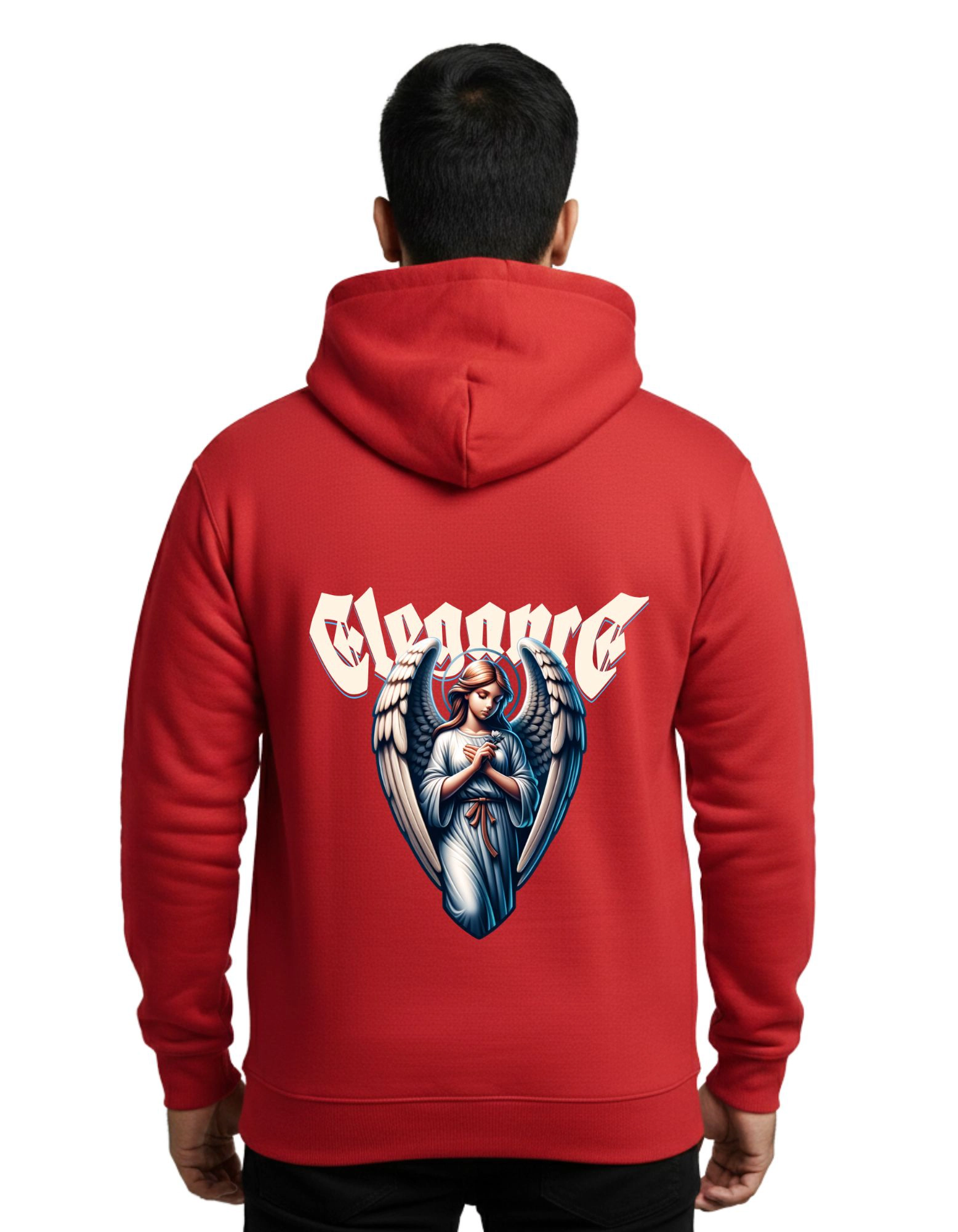 Elegance Cotton Hoodie Without Zipper 300 GSM Red