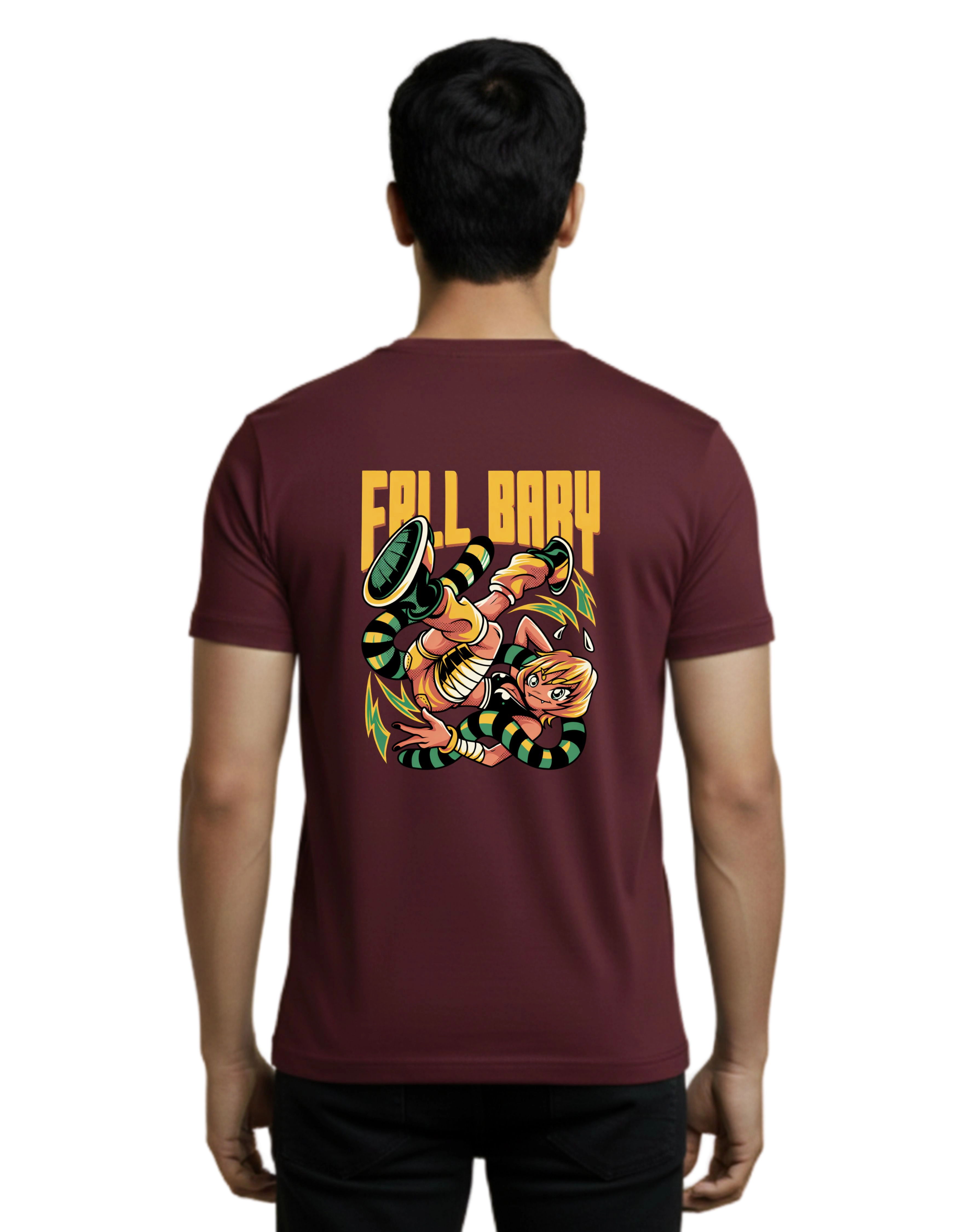 Fall Baby Cotton Round Neck T-Shirt 180 GSM Maroon