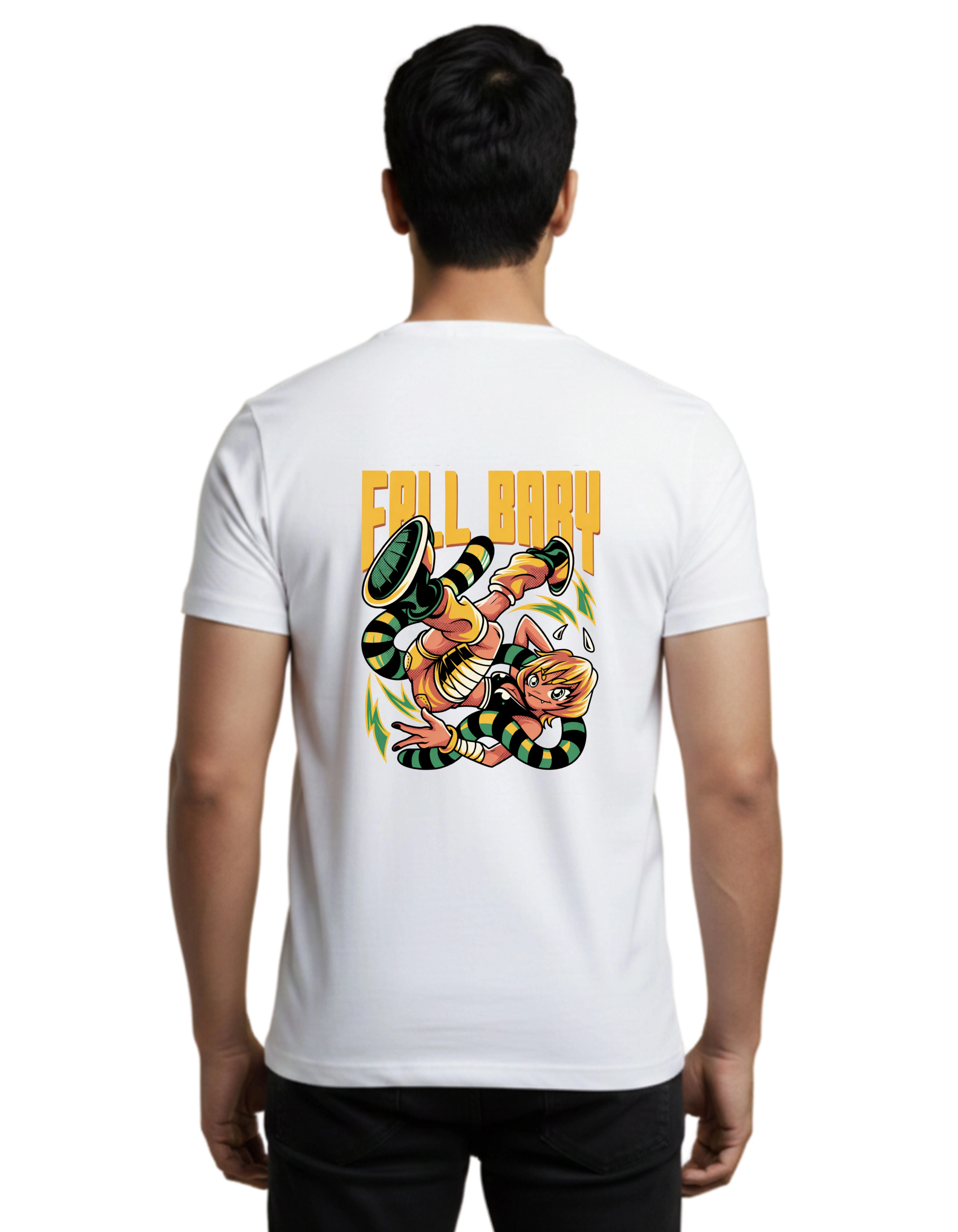 Fall Baby Cotton Round Neck T-Shirt 180 GSM White