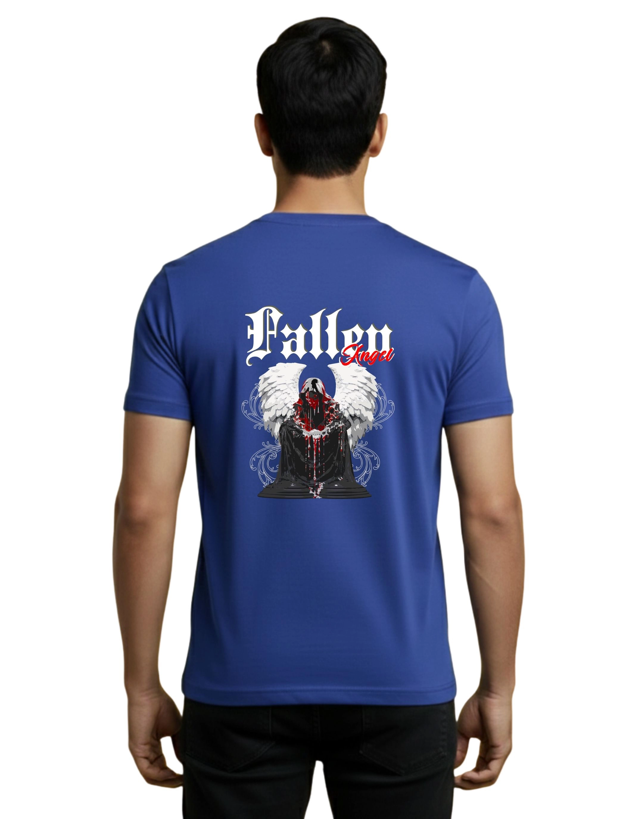 Fallen Angel Cotton Round Neck T-Shirt 180 GSM Royal Blue
