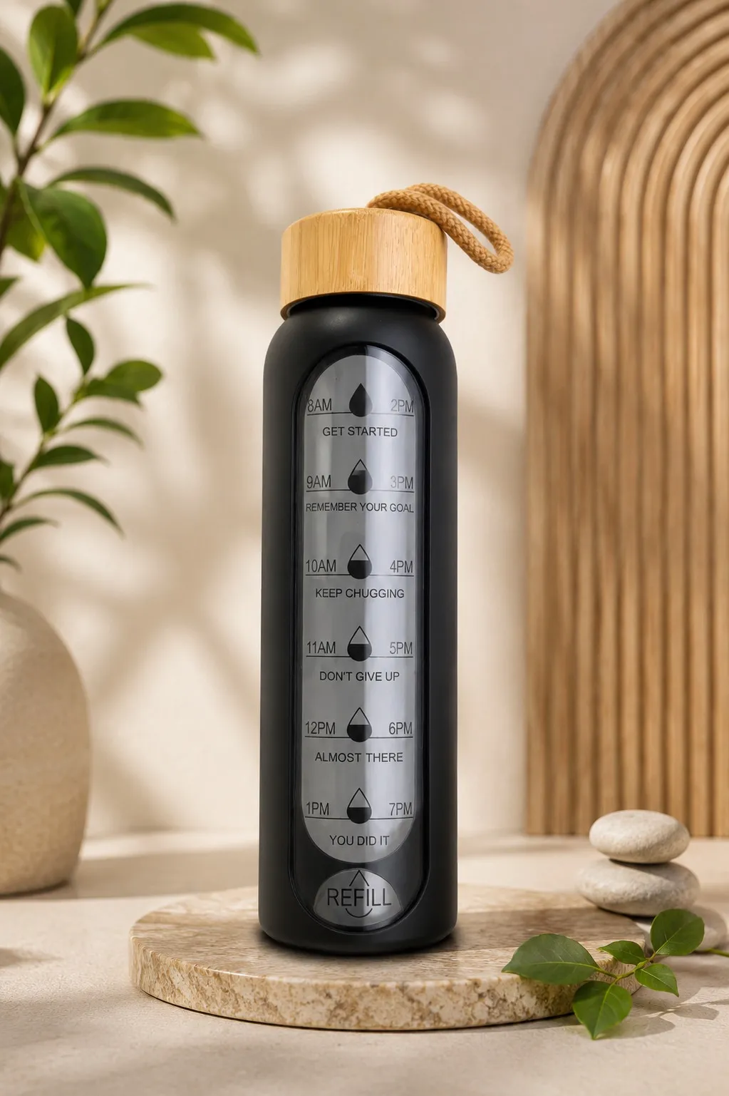 Fashionable Borosilicate Premium Glass Water Bottle
