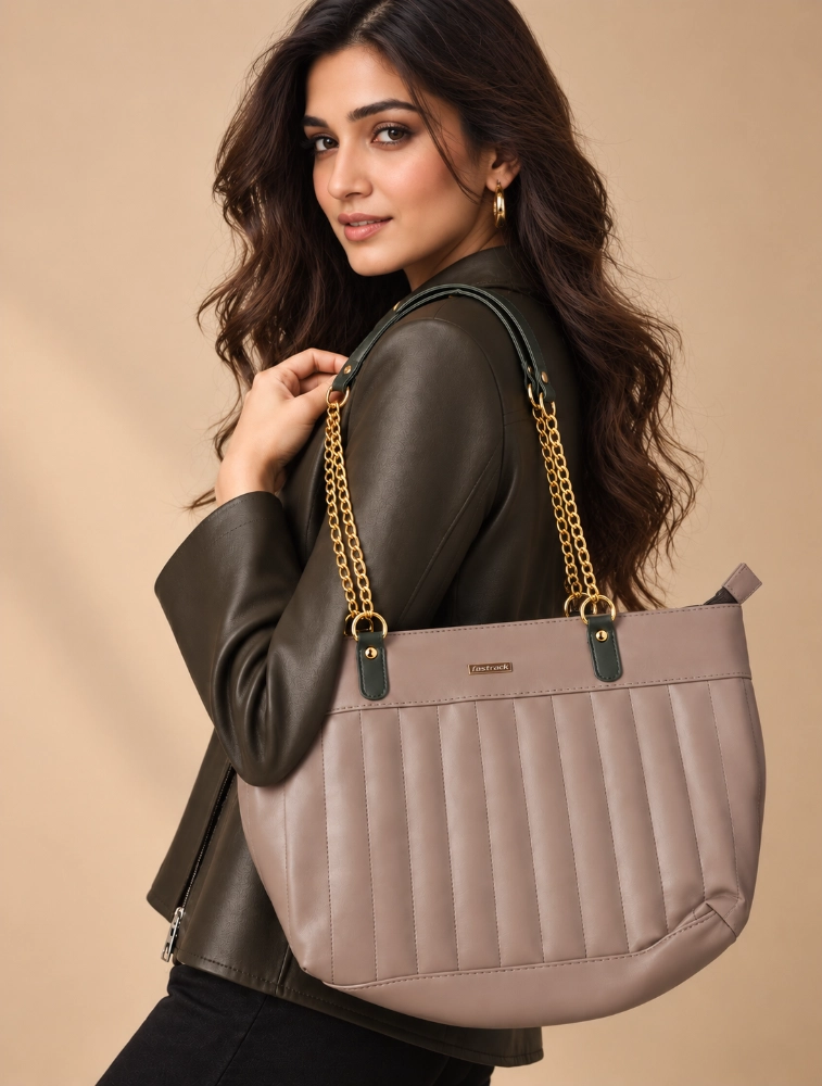 Fastrack Taupe Hand Bag For Women