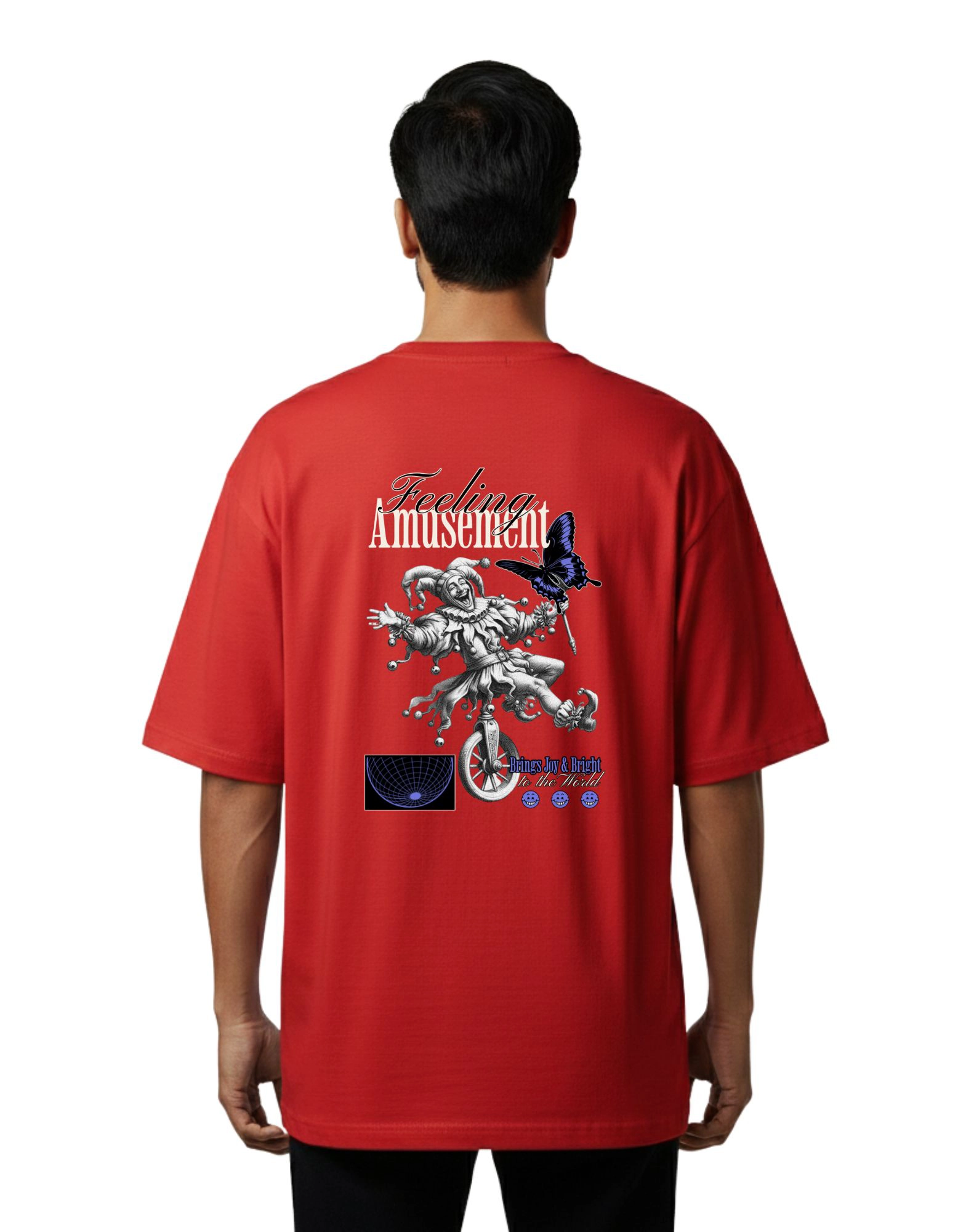Feeling Amusement Oversize Cotton French Terry T-Shirt 240 GSM Red