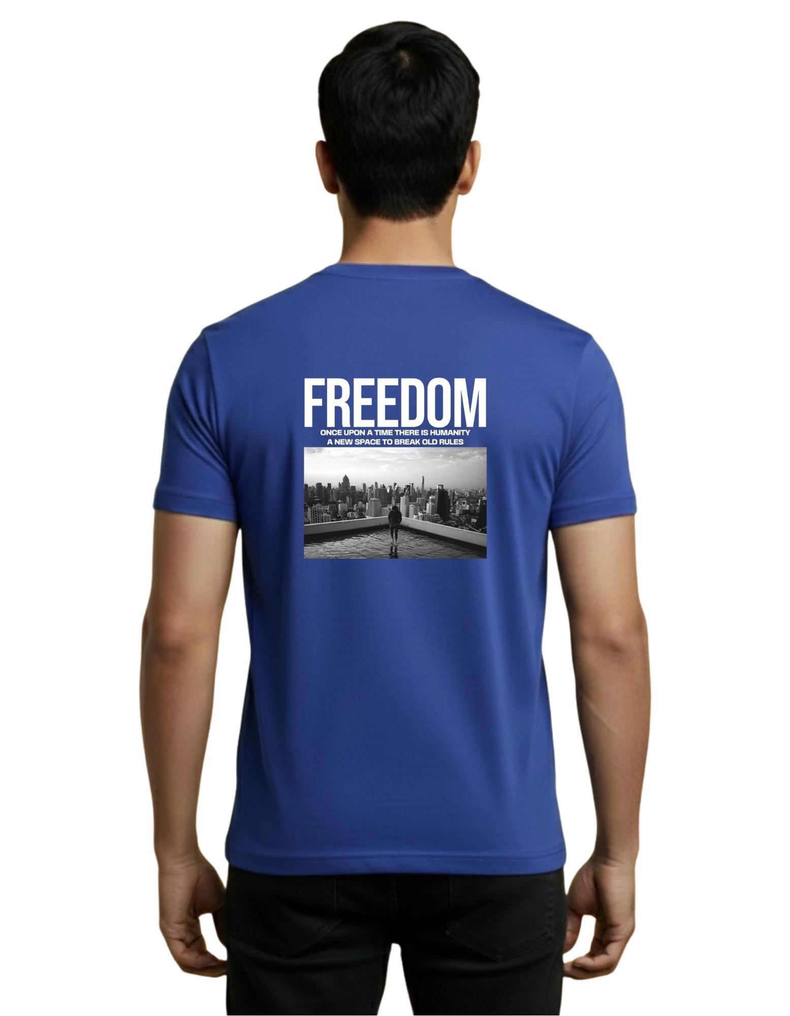 Freedom Cotton Round Neck T-Shirt 180 GSM Royal Blue