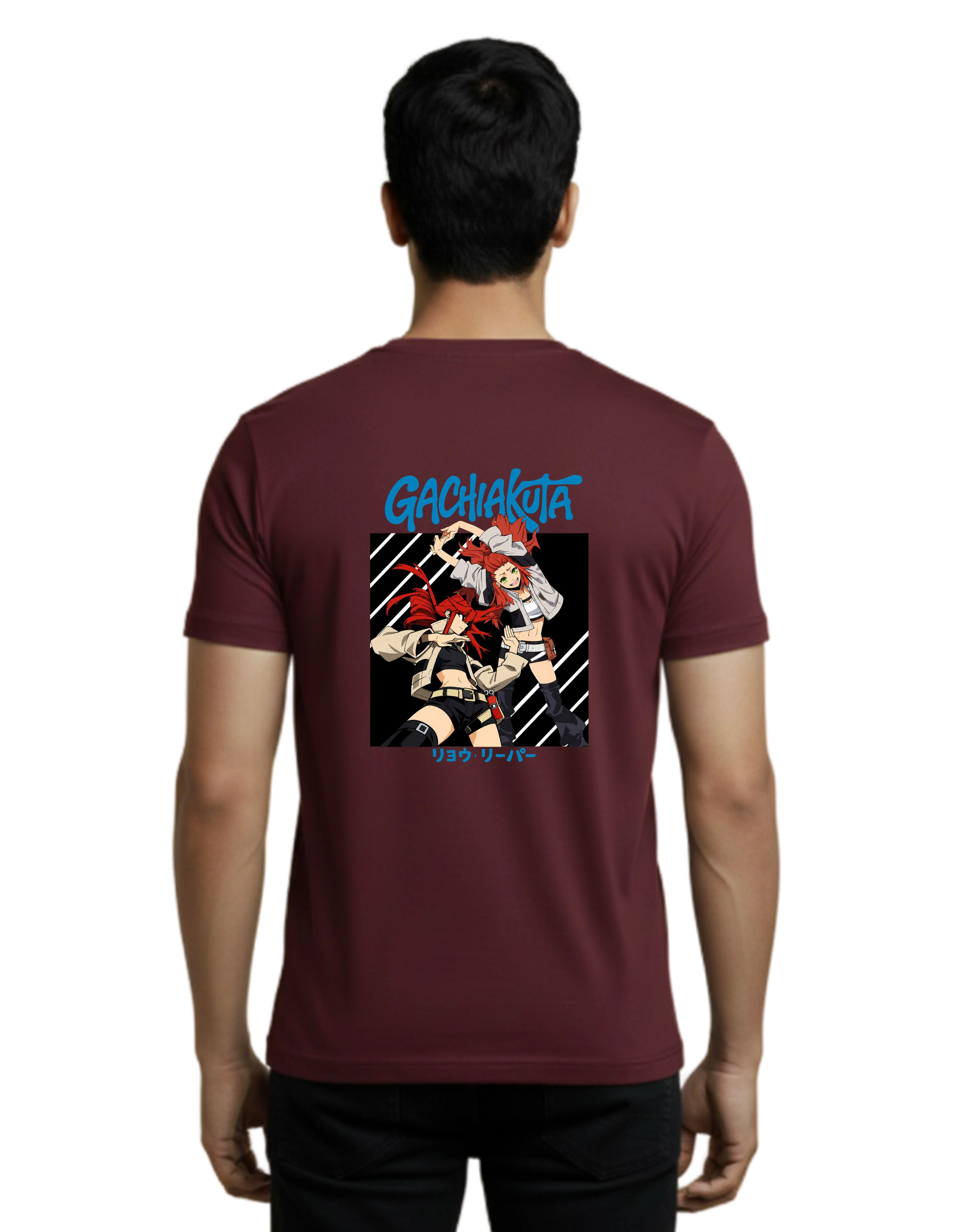 Gachiakuta Anime Cotton Round Neck T-Shirt 180 GSM Maroon
