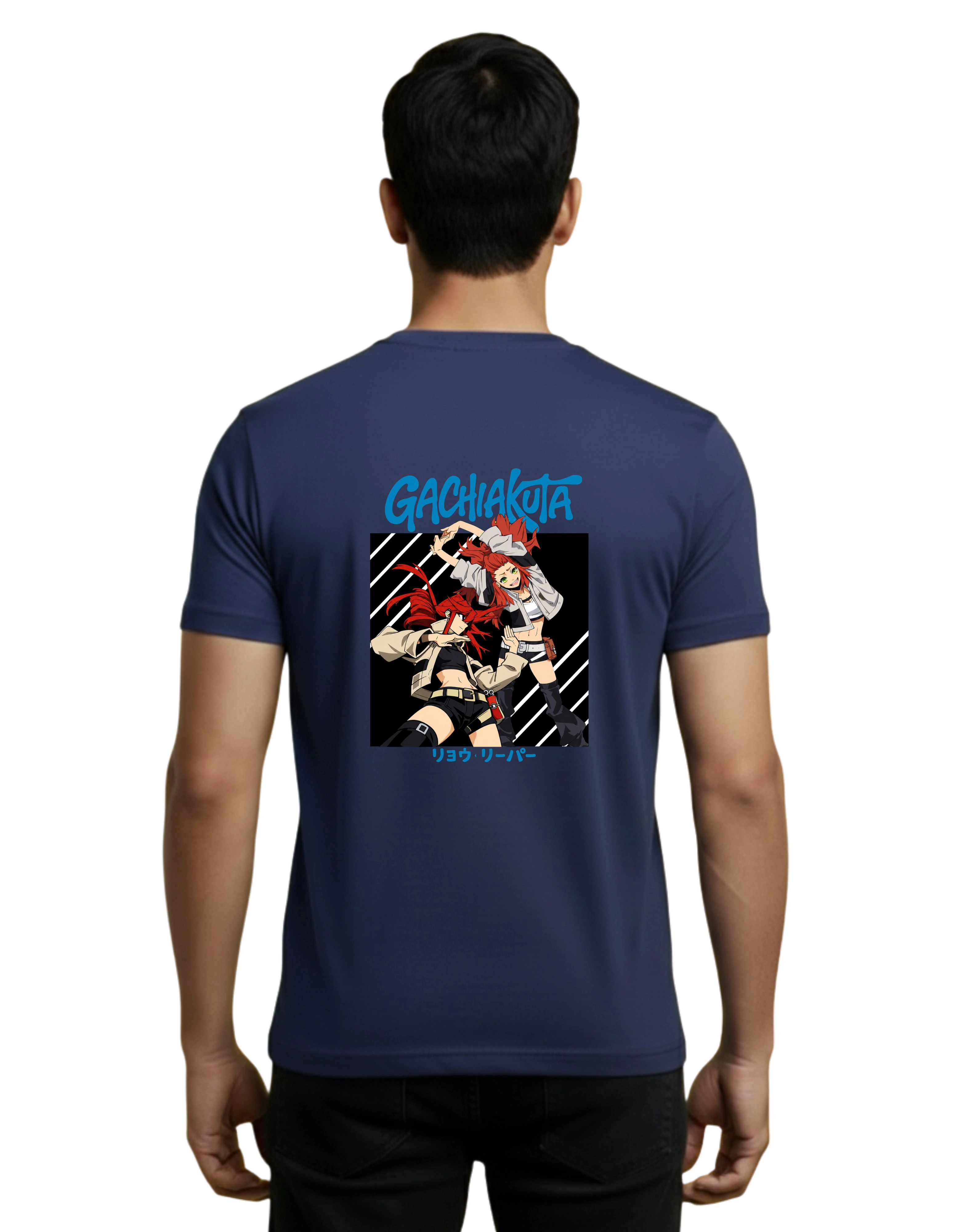 Gachiakuta Anime Cotton Round Neck T-Shirt 180 GSM Navy Blue