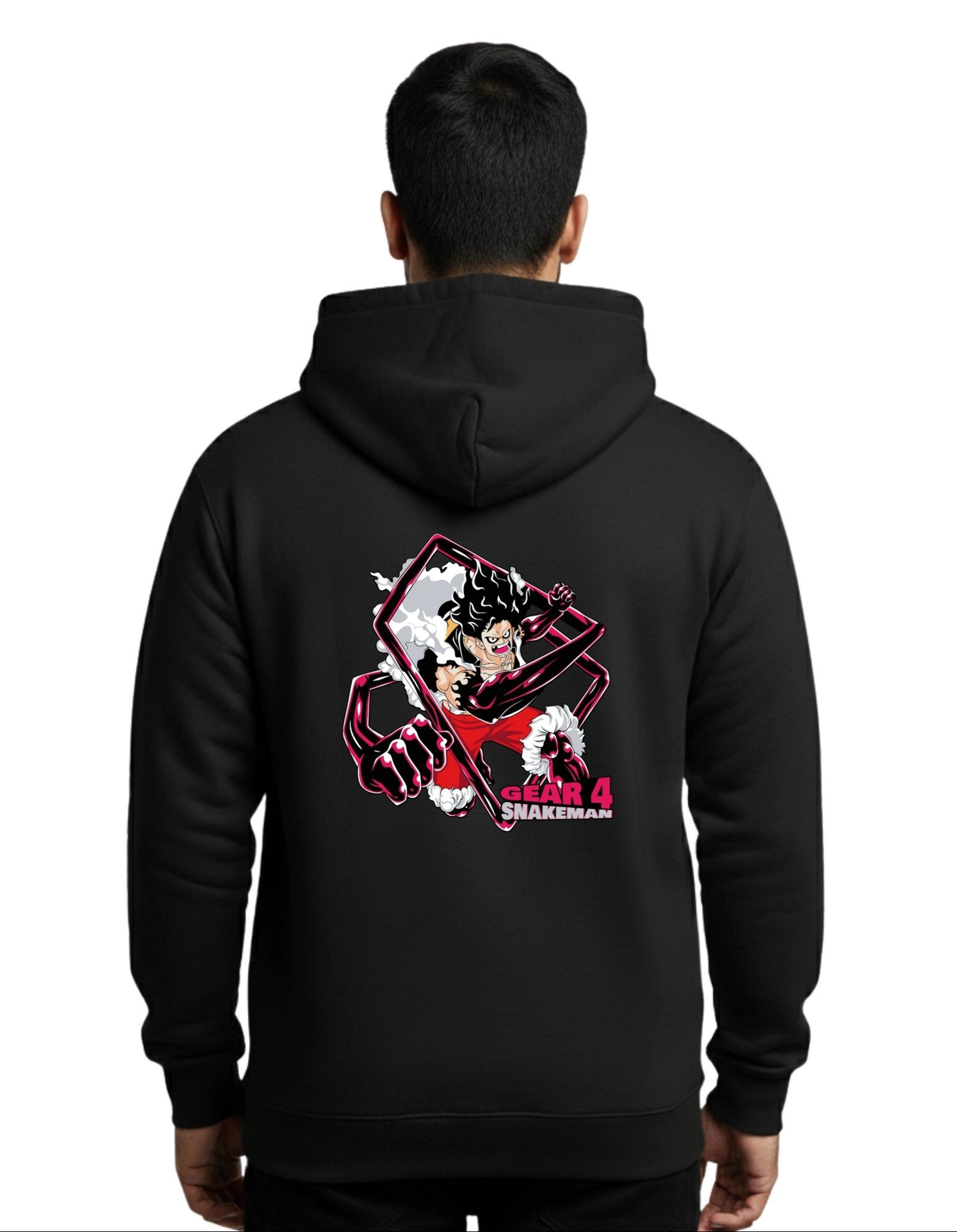 Gear 4 Snakeman Street Graphic Cotton Hoodie Without Zipper 300 GSM Black