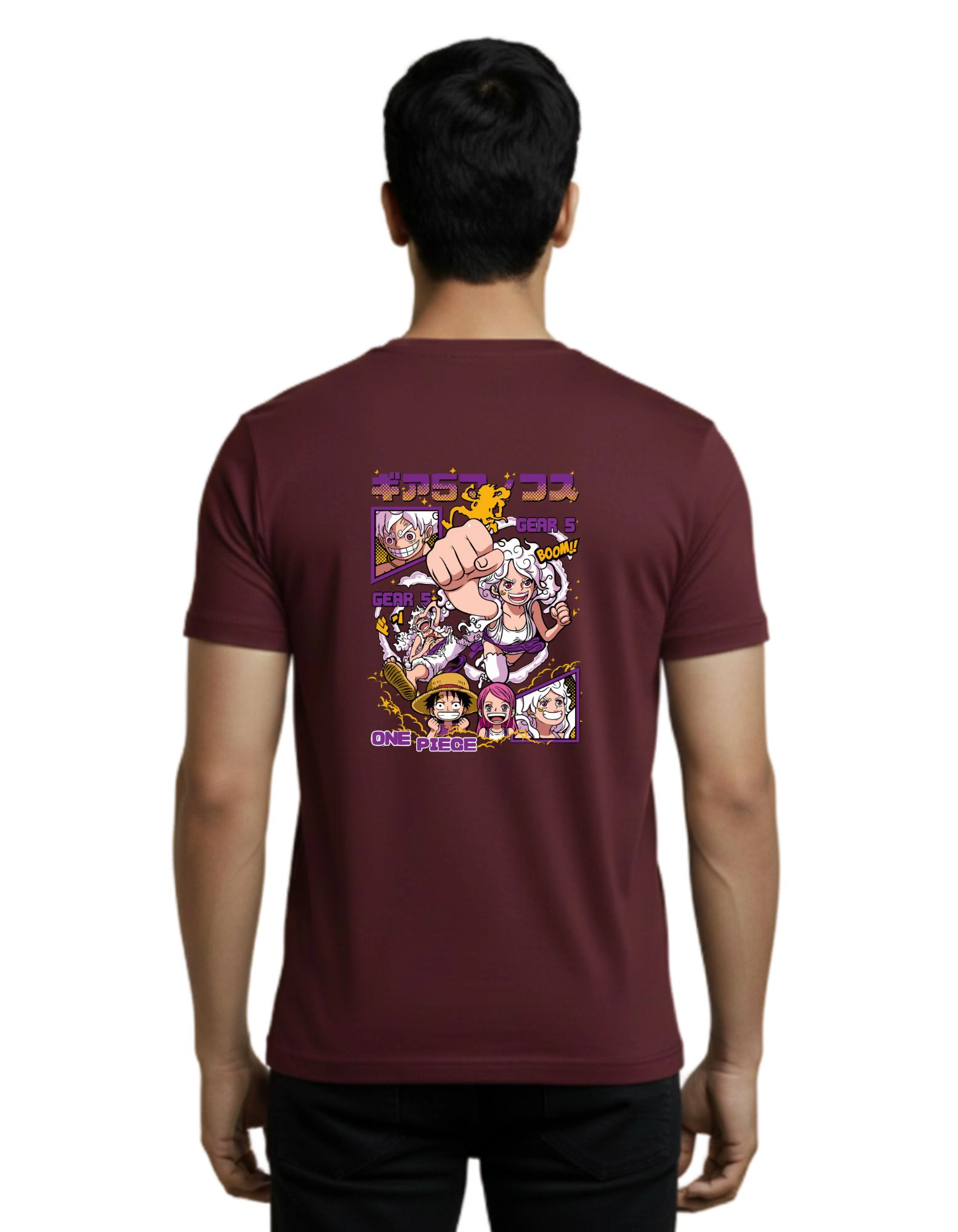 Gear 5 Emperor Cotton Round Neck T-Shirt 180 GSM Maroon