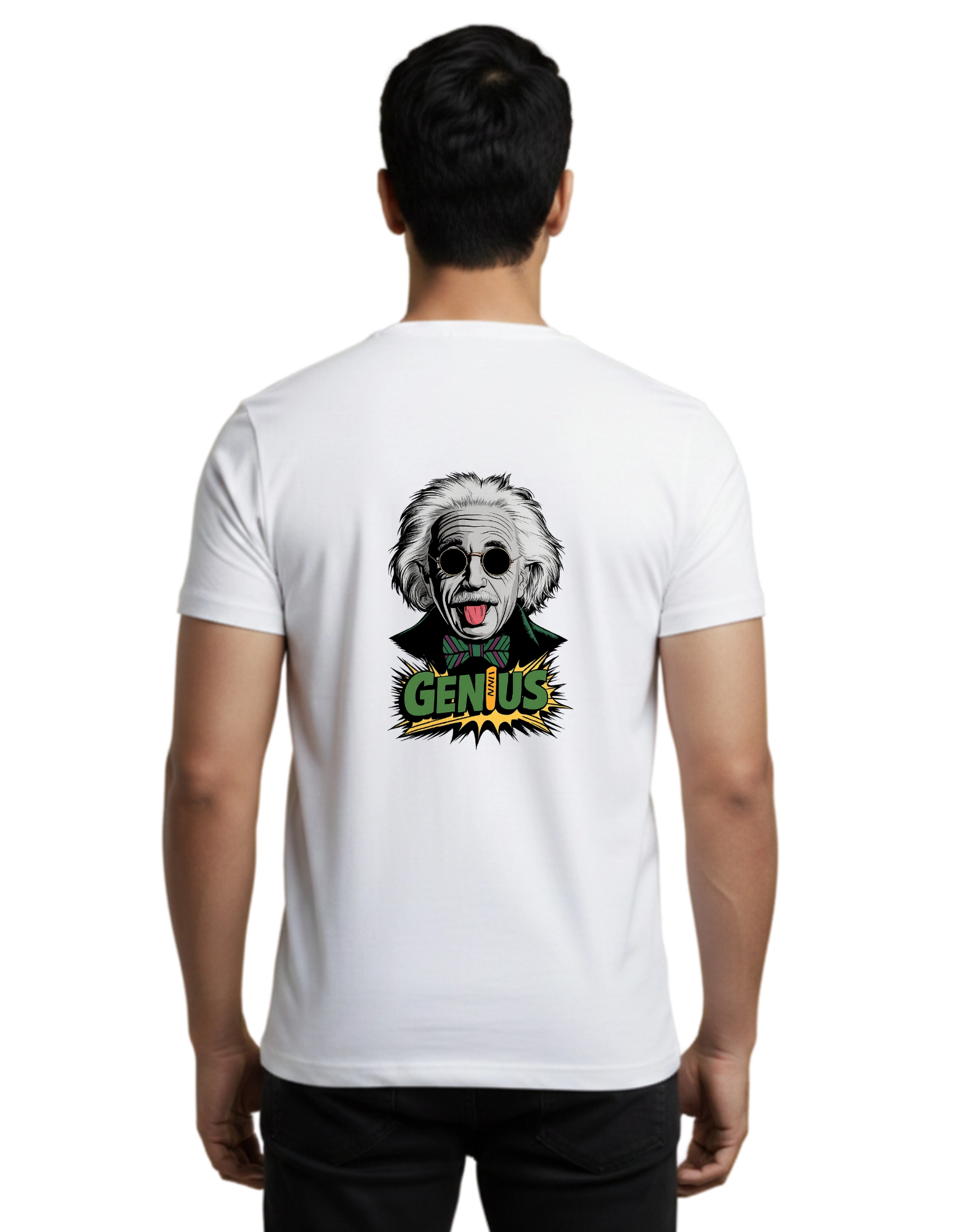 Genius Cotton Round Neck T-Shirt 180 GSM White