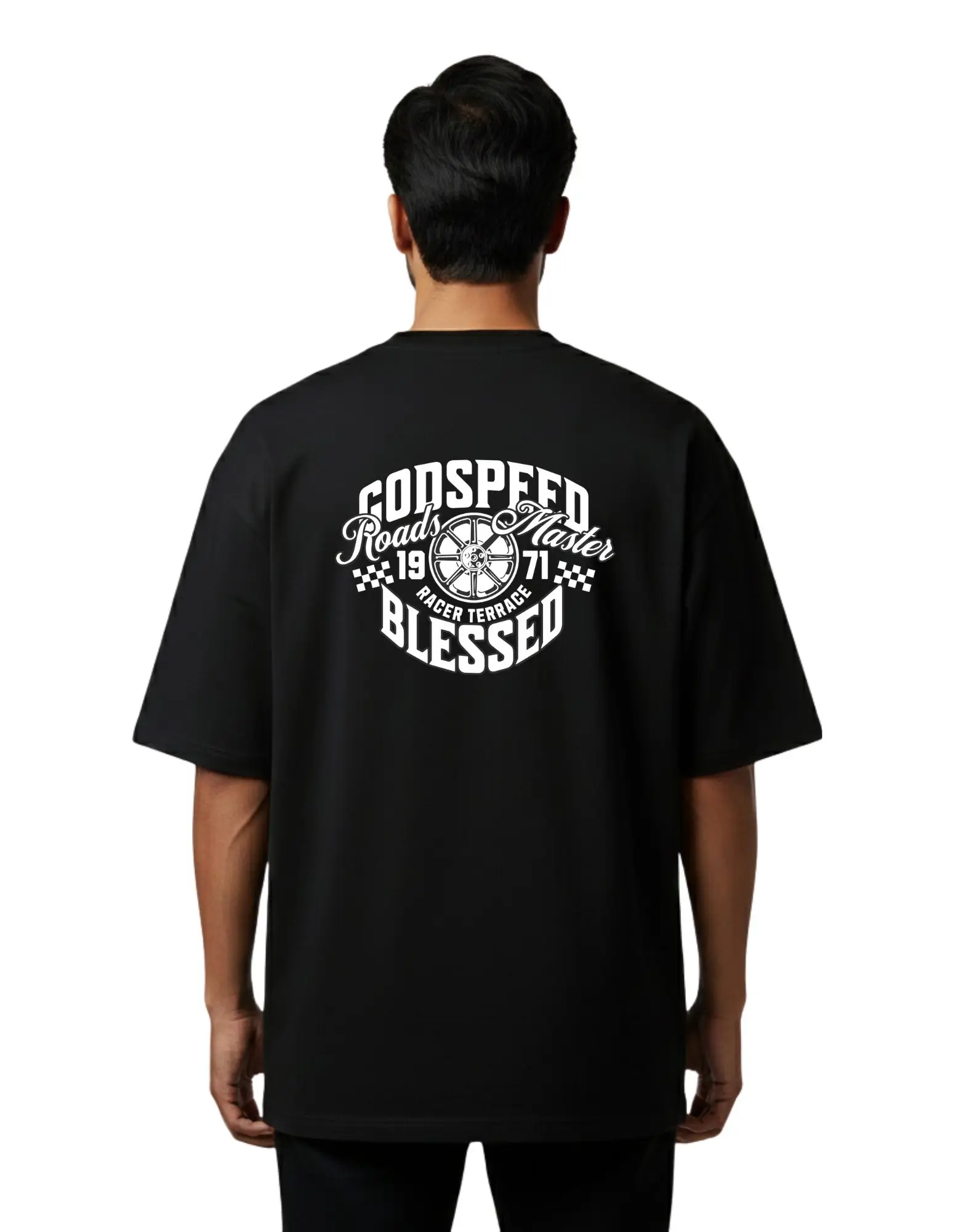 Godspeed Blessed Oversize Cotton French Terry T-Shirt 240 GSM Black