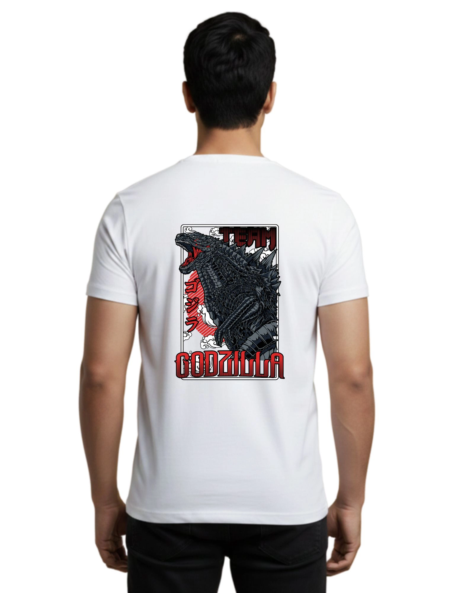 Godzilla Rampage Cotton Round Neck T-Shirt 180 GSM White