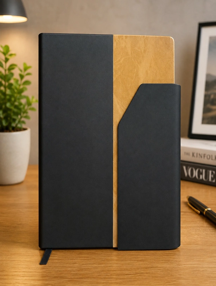 Gold  Marble  Premium Leatherette Ruled Dairy