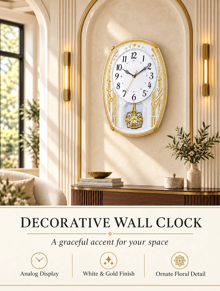 Gold Ajanta Urban Rhythm Wall Clock 4927