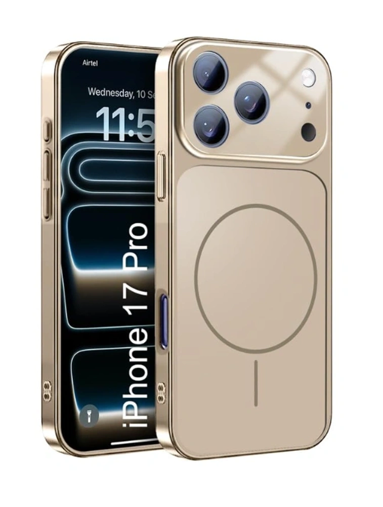 Gold Poly Carbonate Converter Case for iPhone 17 Pro