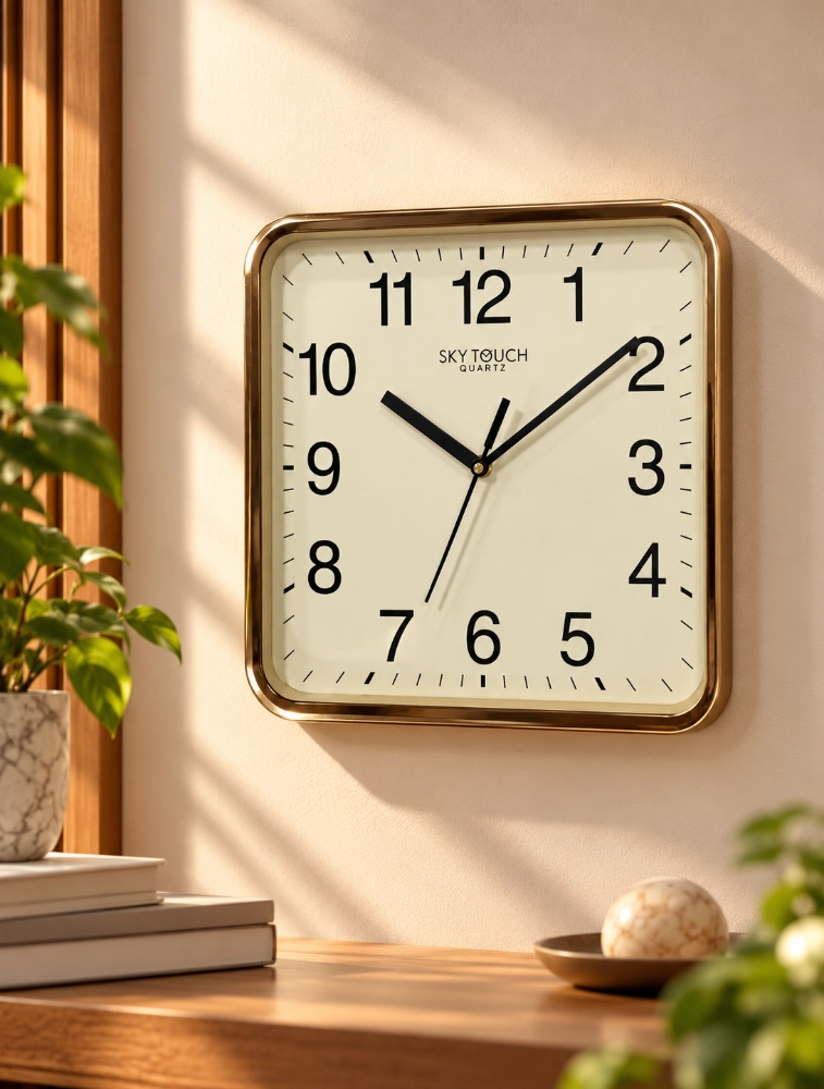 Golden SKY TOUCH Quartz Everyday Wall Clock For Home 1002