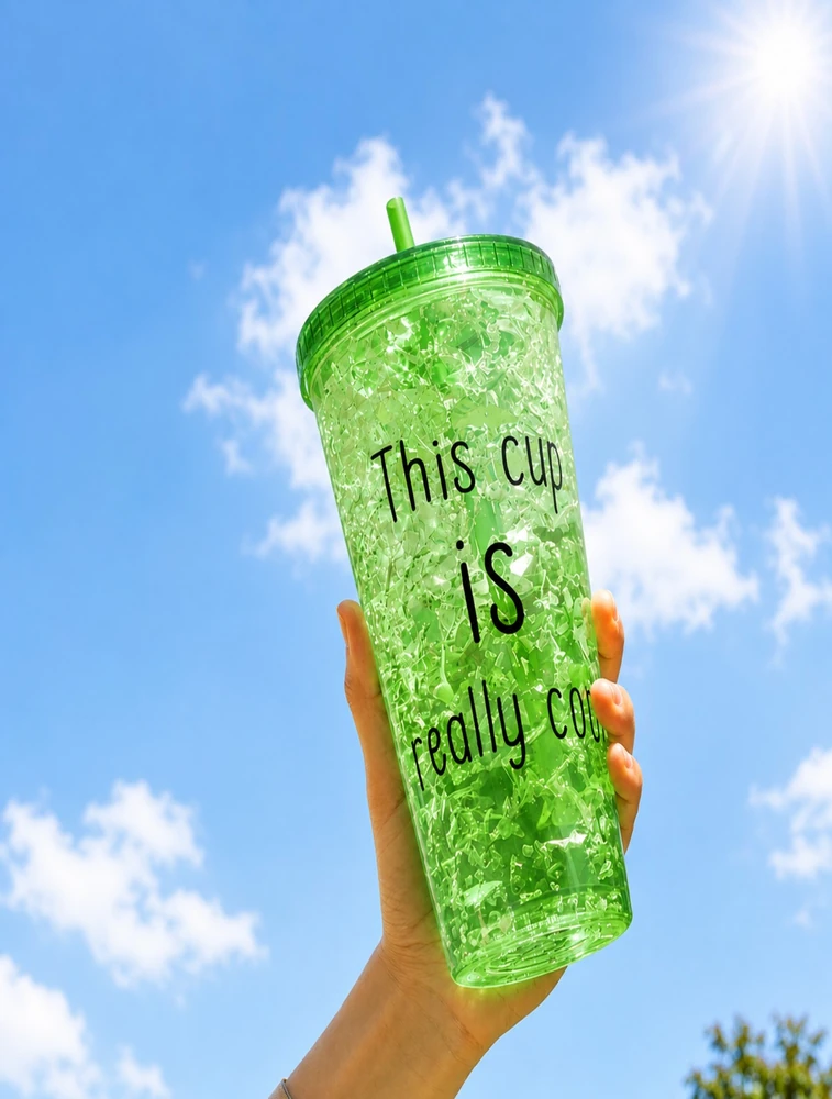 Green Cool Sip Textured Tumbler