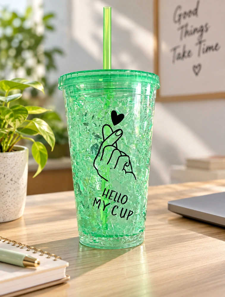 Green Cool Sip Textured Tumbler