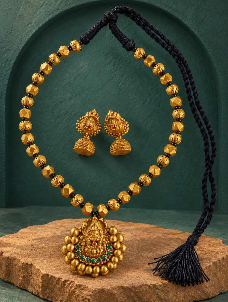 Green Divine Grace Terracotta Jewellery Set