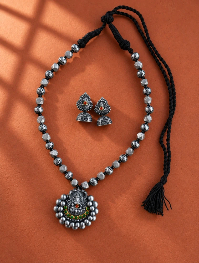 Green Divine Grace Terracotta Jewellery Set