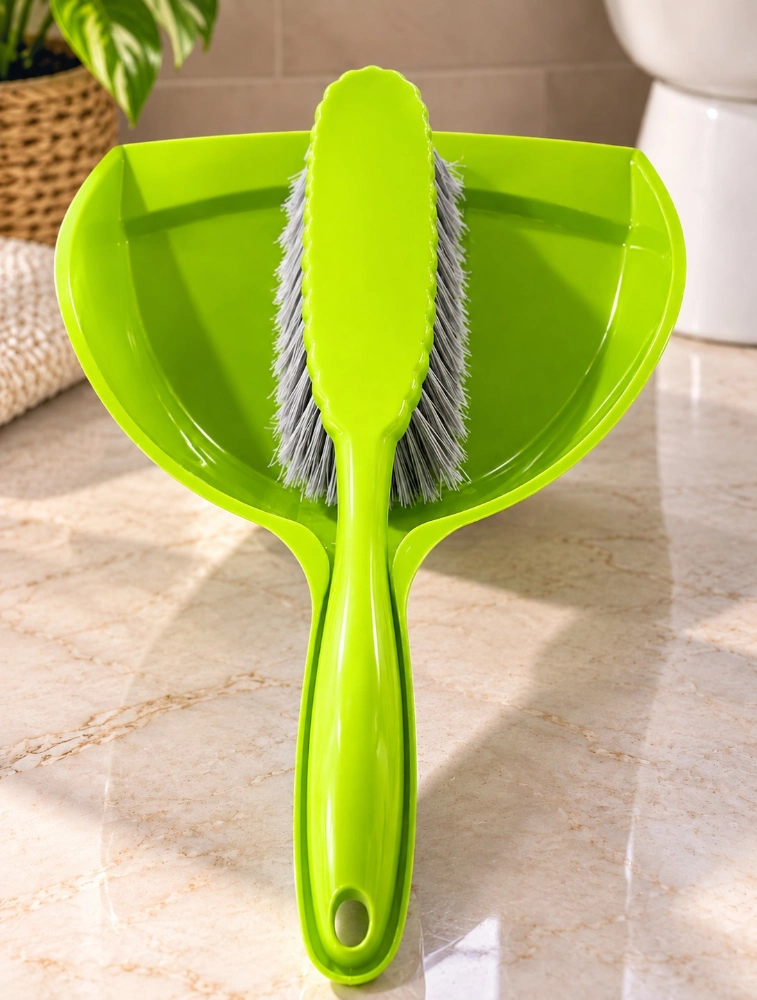   Green Dustpan with Brush Multi Purpose Combo Set  