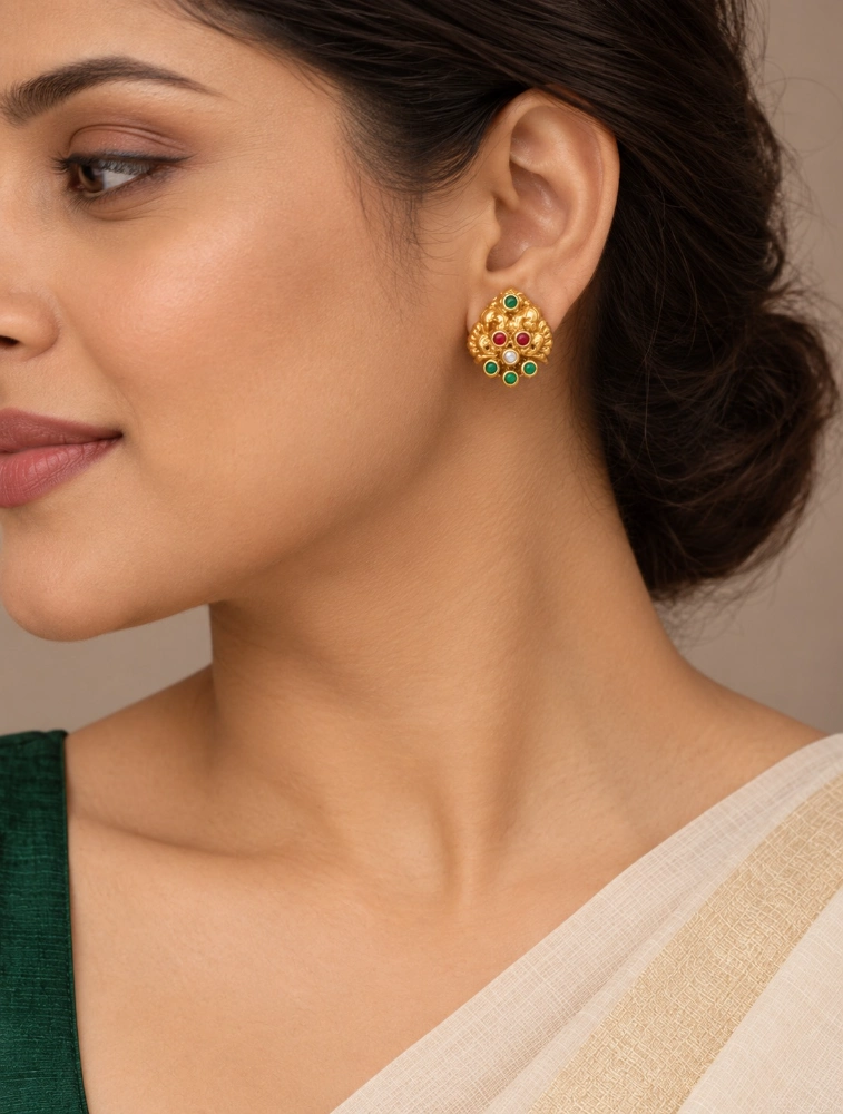 Green Festive Royal Elegance Traditional Terracotta Jewellery Set