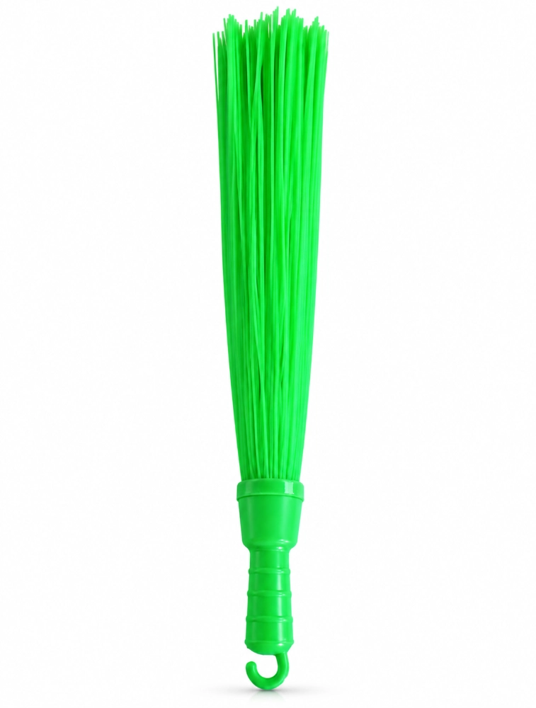 Green Hard Plastic Broom With Hook 
