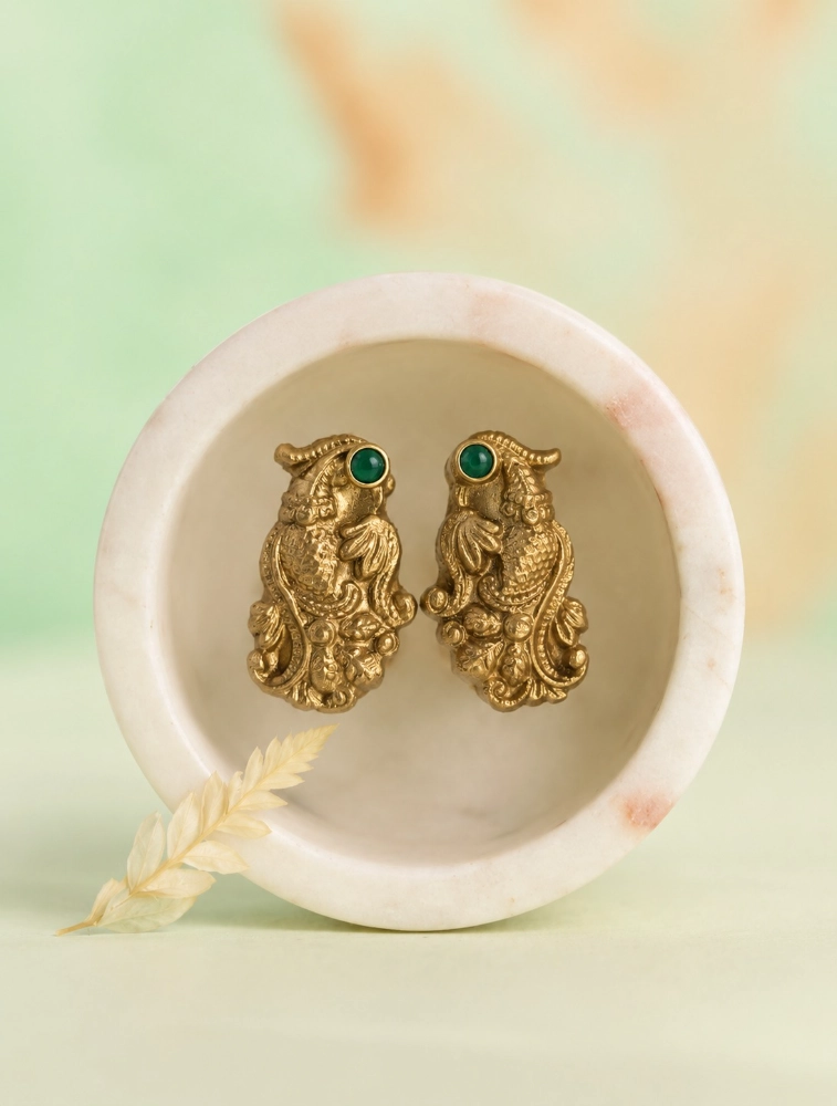 Green Lakshmi Haram Handmade Terracotta Jewellery Set