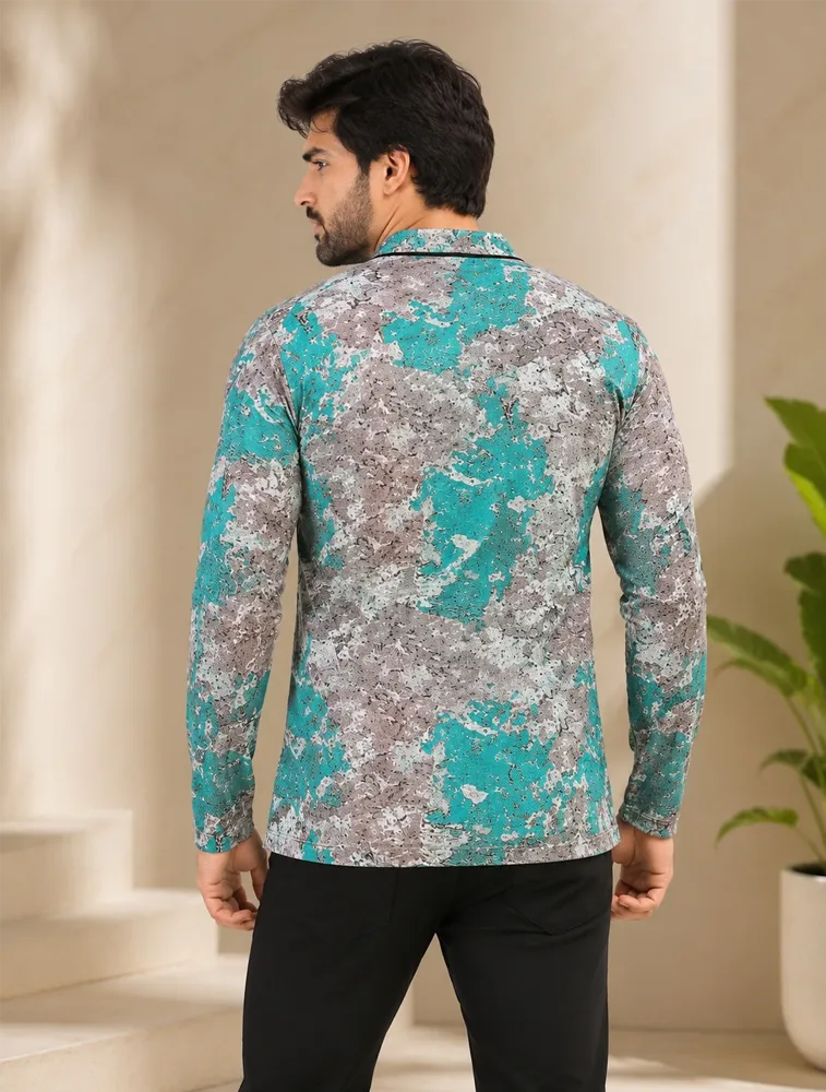 Green Mens Premium Printed Jackets
