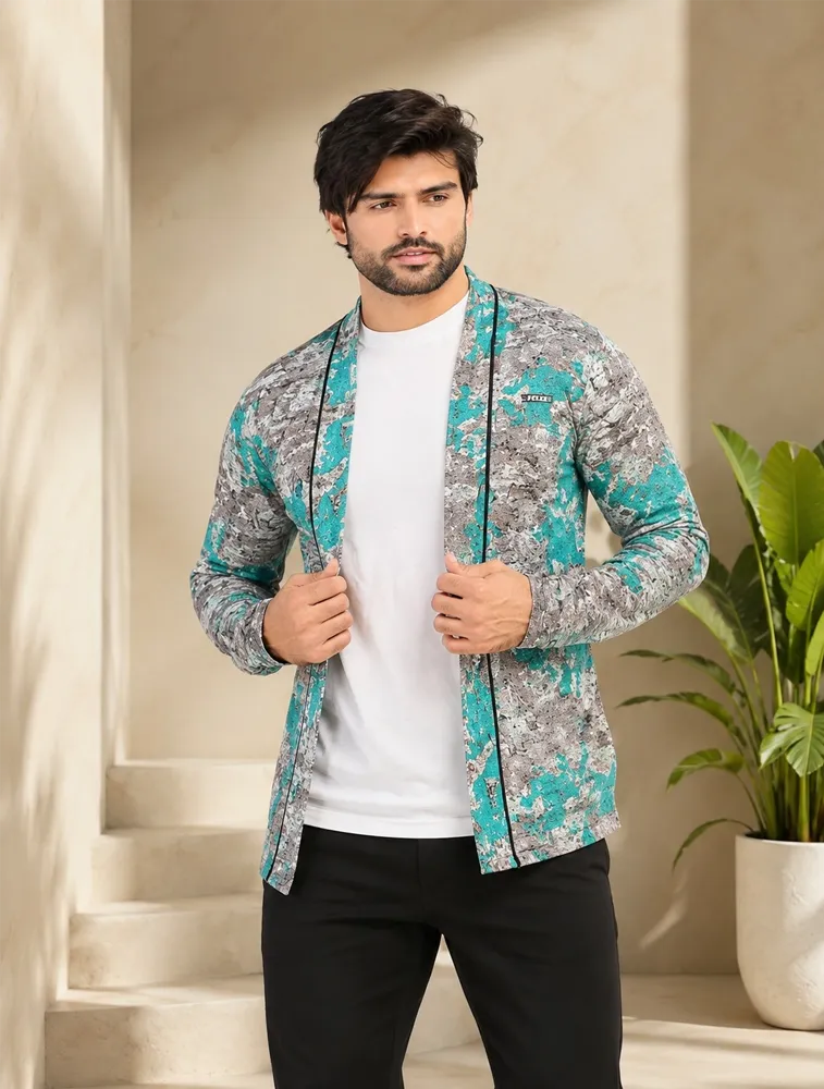 Green Mens Premium Printed Jackets