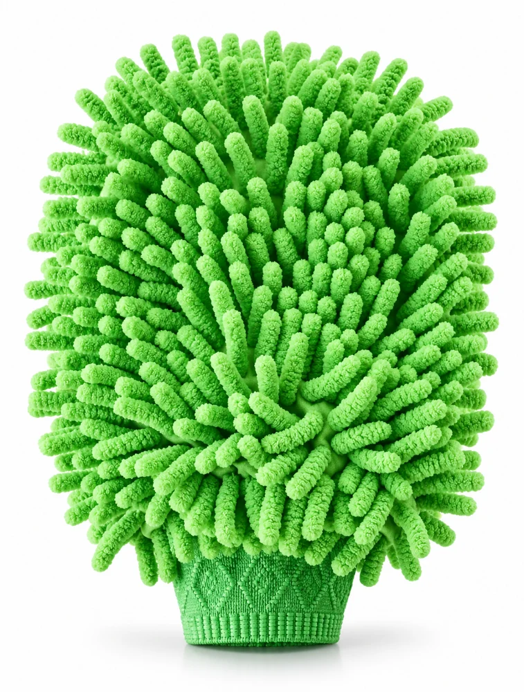  Green Microfiber Cleaning Hand Gloves Pack Of 2 Set
