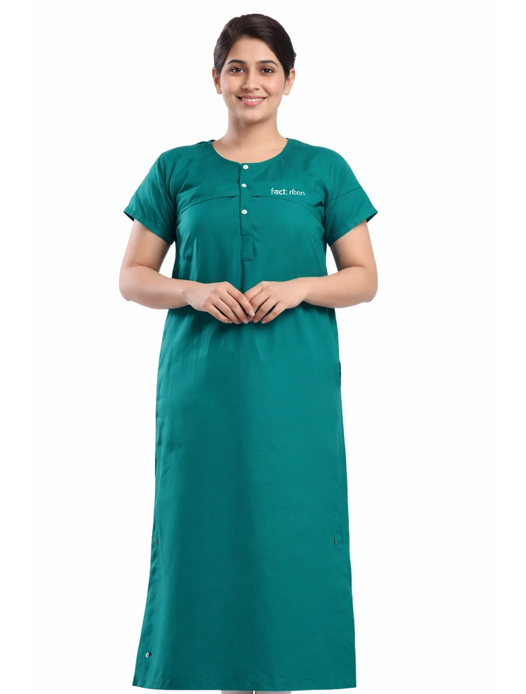 Green Mother Feeding Gown