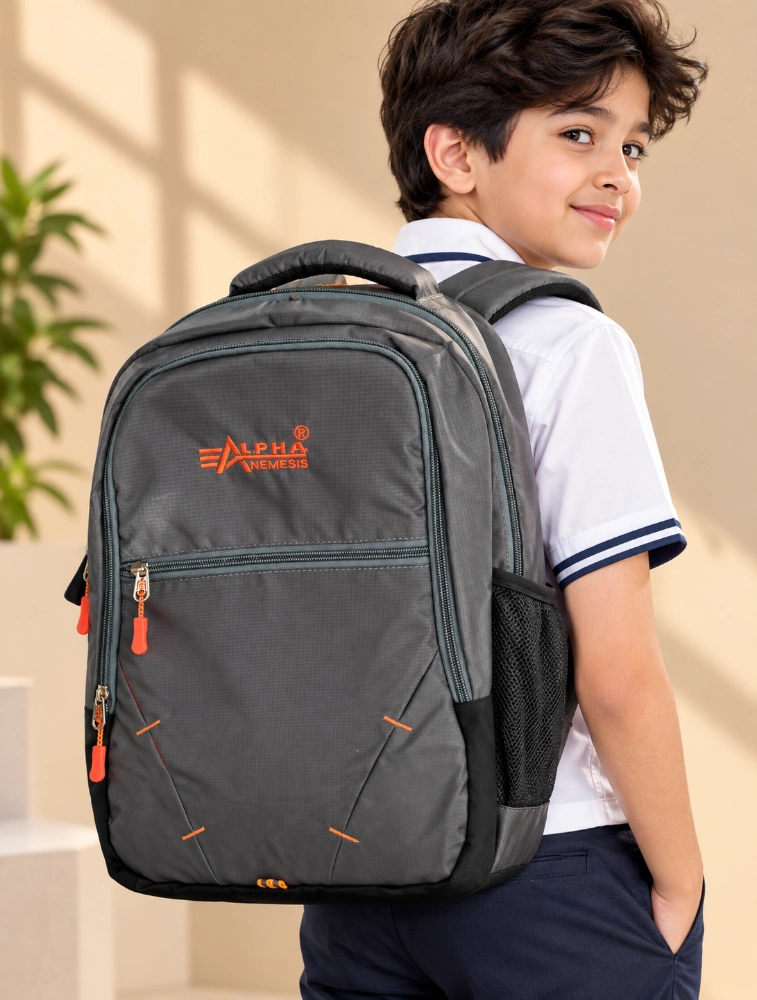 Grey Alpha Nemesis Multi Compartment School Backpacks