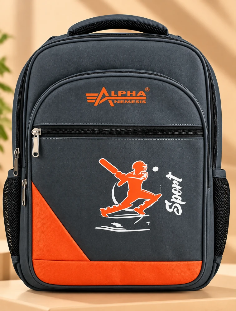 Grey Alpha Nemesis Sports 3x3 School Backpack