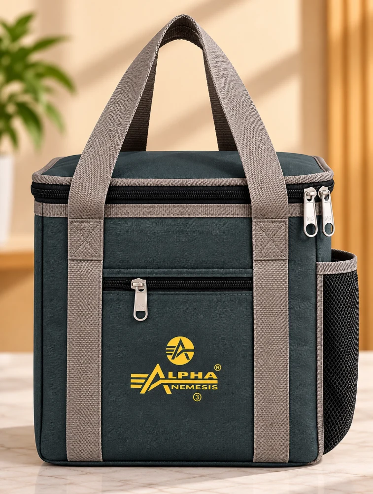 Grey Alpha Nemesis Square Smart Carry Lunch Bag
