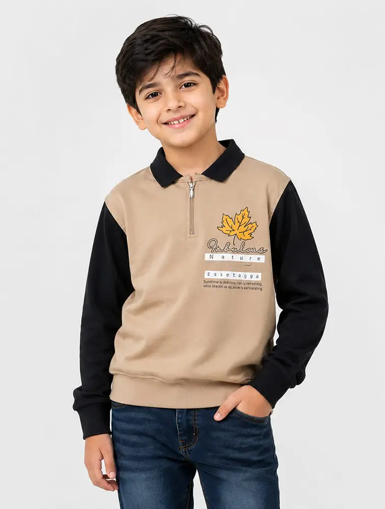 Grey Boys Java Collar Premium T Shirt