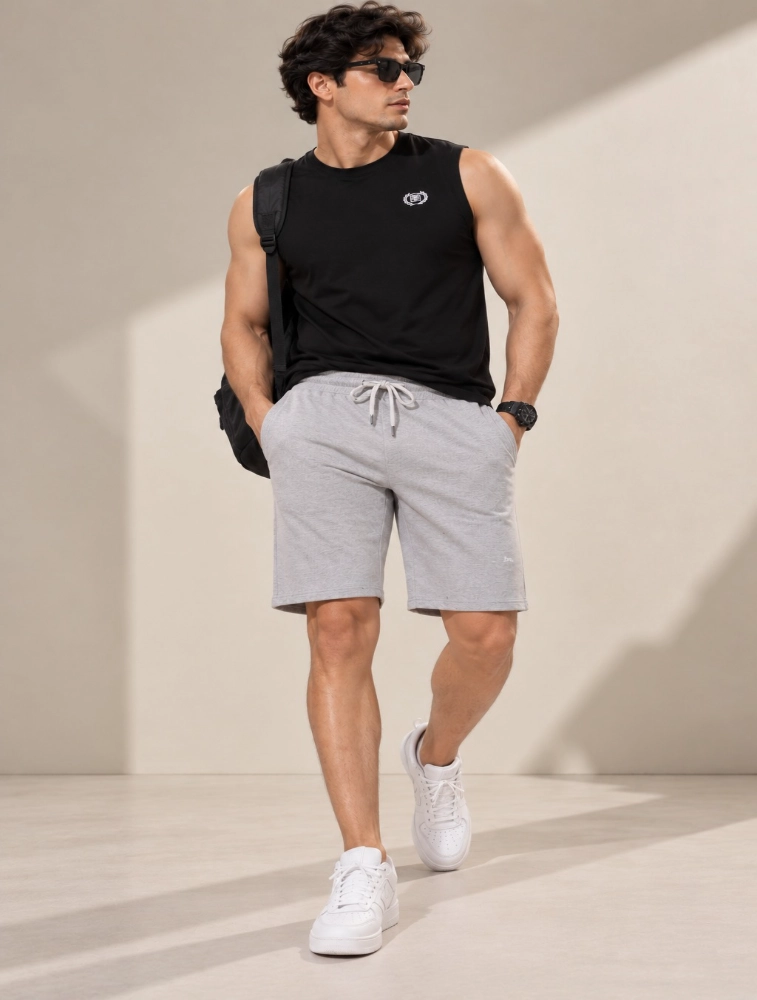 Grey Everyday Cotton Shorts