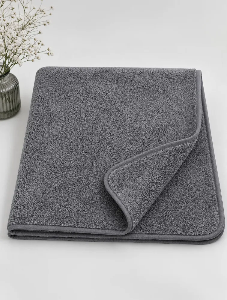 Grey Habitude Microfier Premium Gym Towel