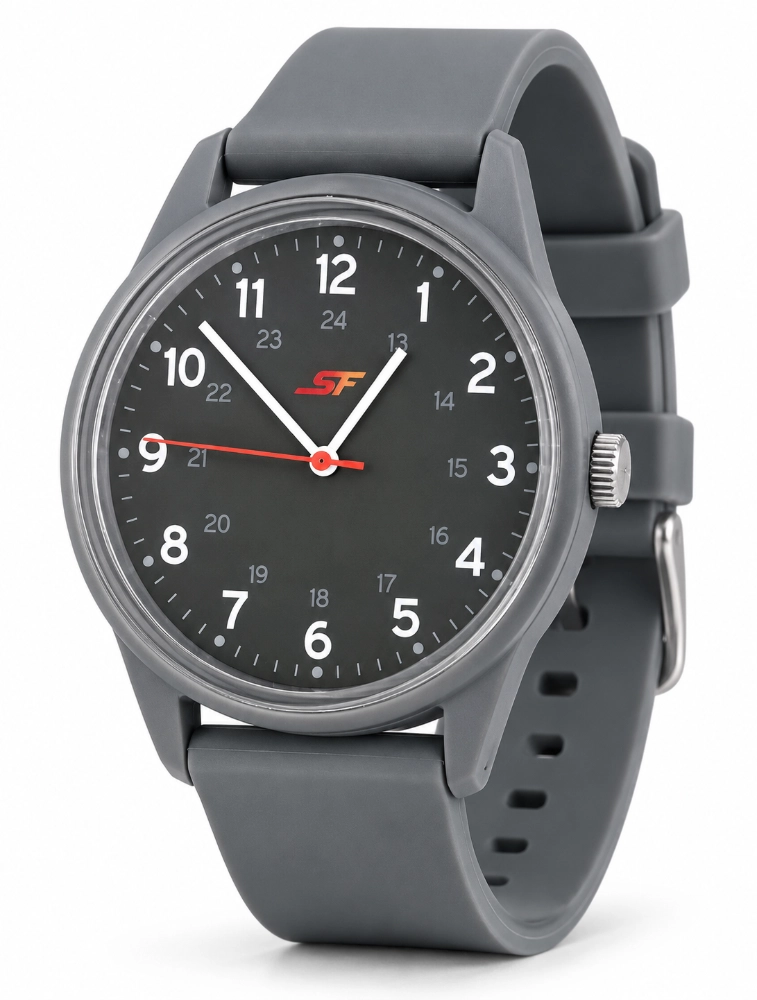 Grey Mens Casual Wrist Watch