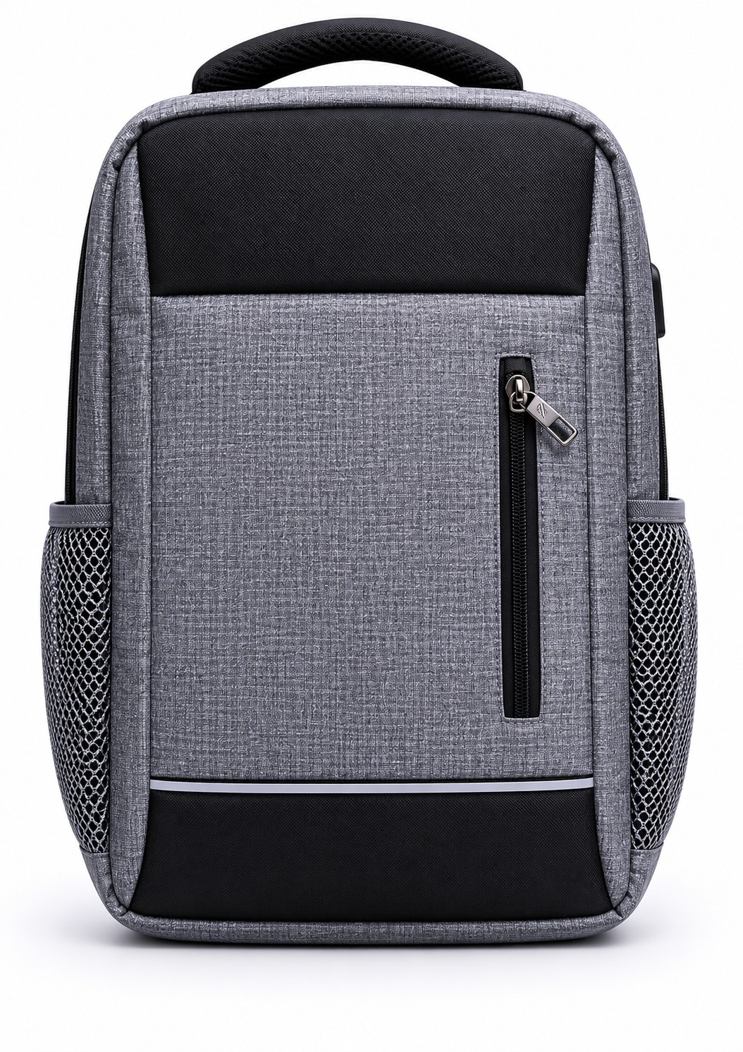 Grey Premium Khadi Fabric Laptop Bag  1000 Denier PVC Reinforced 