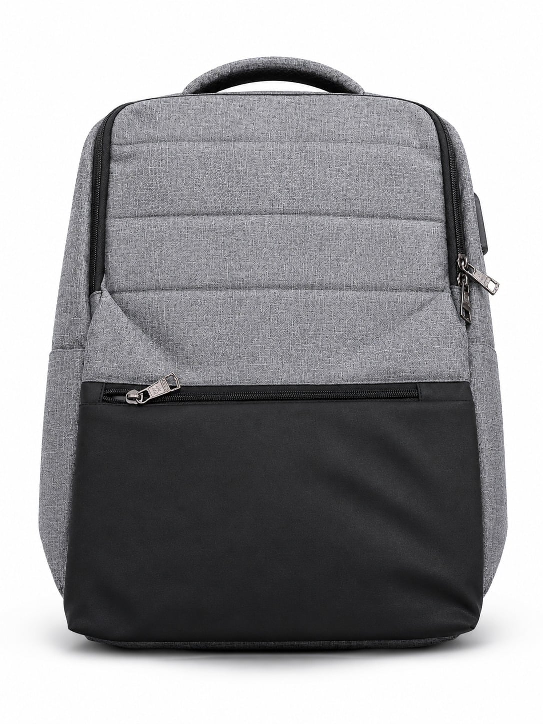 Grey Premium Khadi PVC  Leather Lite Laptop Bag