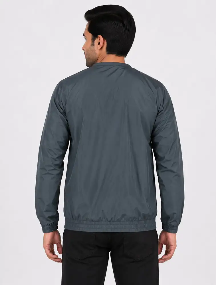  Grey Unisex Light Weight Wind Cheater Jacket 