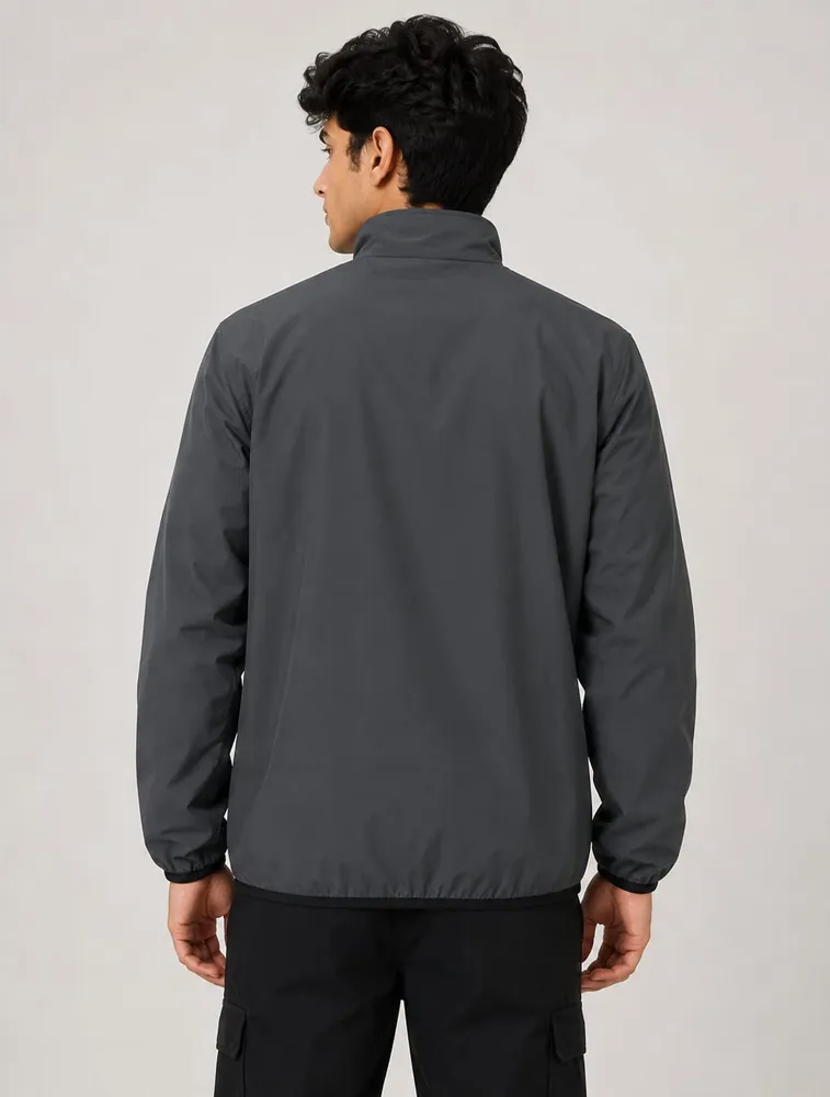 Grey Unisex Light Weight Wind Cheater Jacket — bulk from ₹549