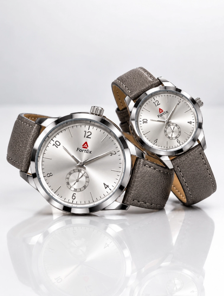 Stone Grey with Silver Dial Couples EverDuo Watch Set