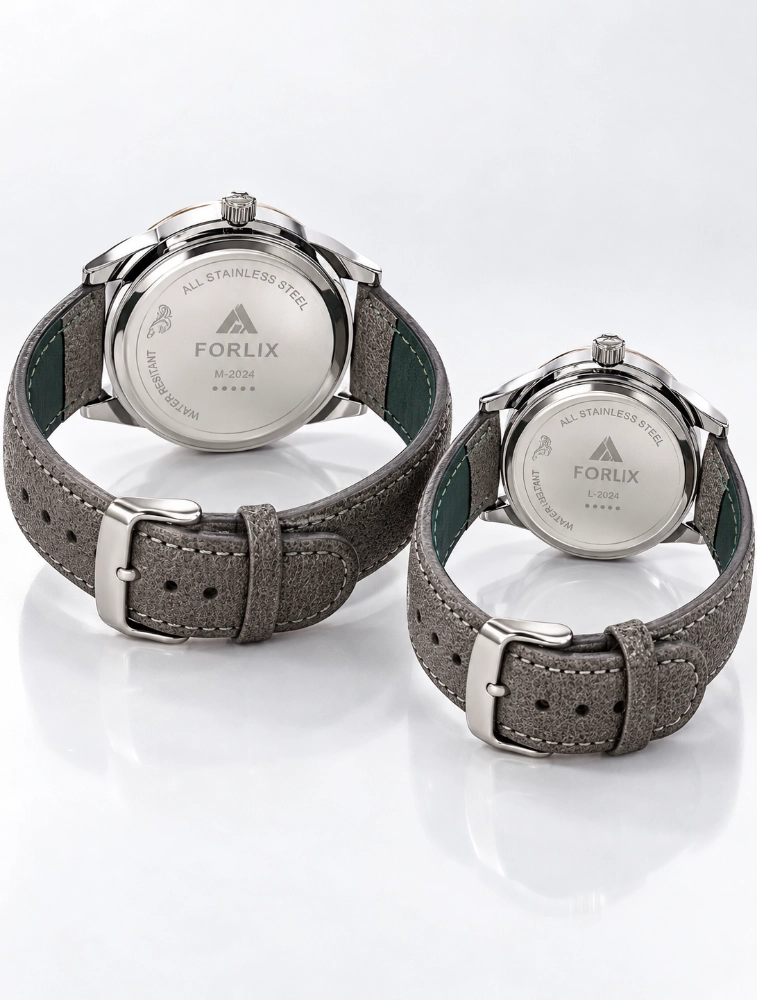 Stone Grey with Silver Dial Couples EverDuo Watch Set