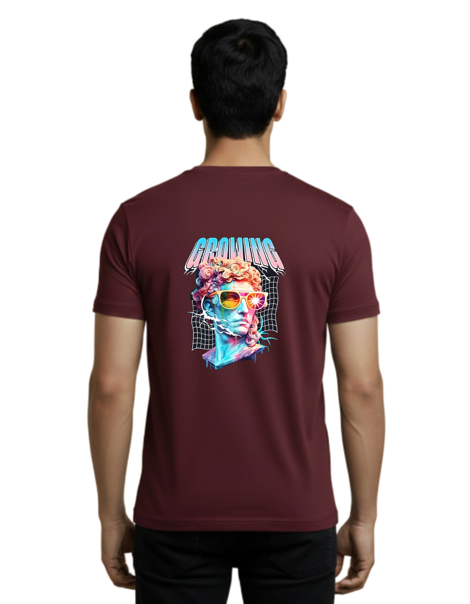 Growing Cotton Round Neck T-Shirt 180 GSM Maroon