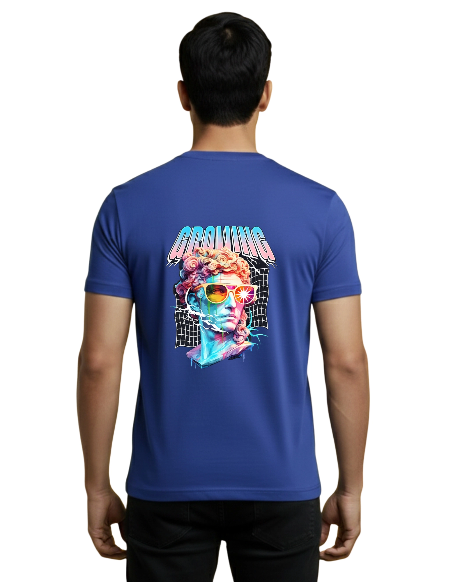 Growing Cotton Round Neck T-Shirt 180 GSM Royal Blue