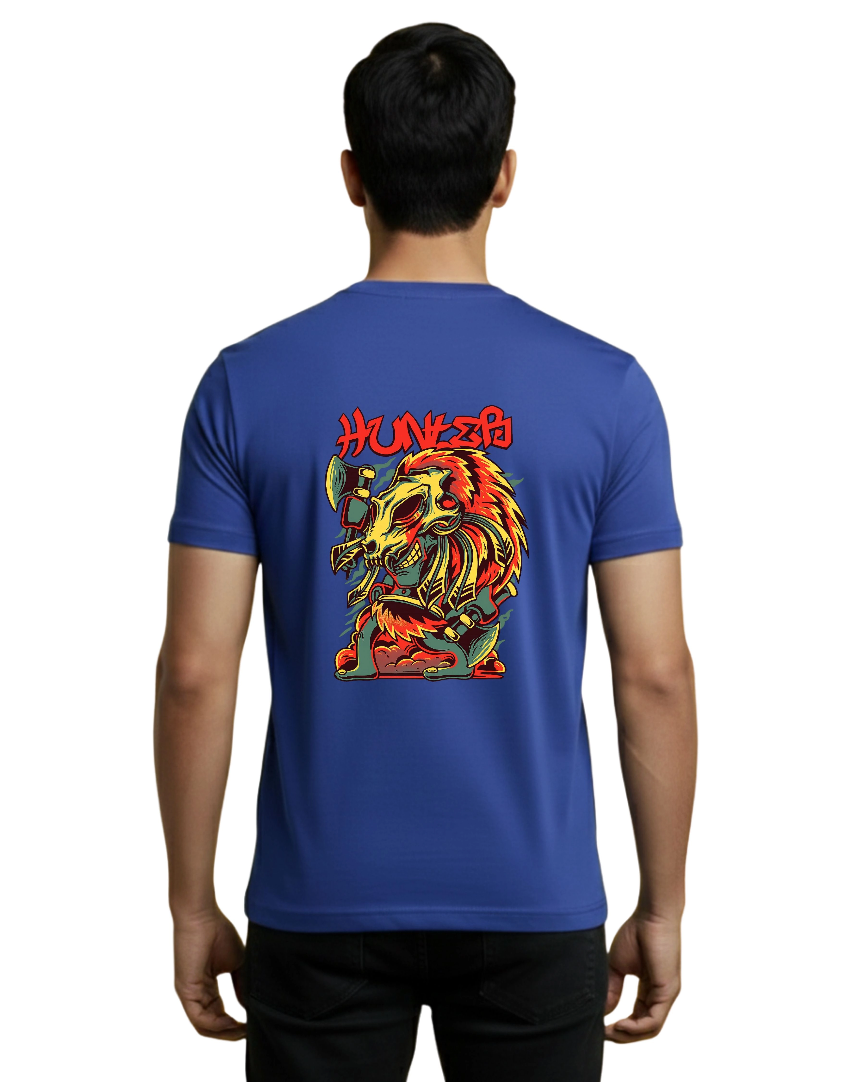 HUNTER Cotton Round Neck T-Shirt 180 GSM Royal Blue